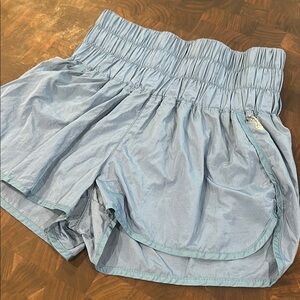 Sky Blue High Waist Women's Shorts
